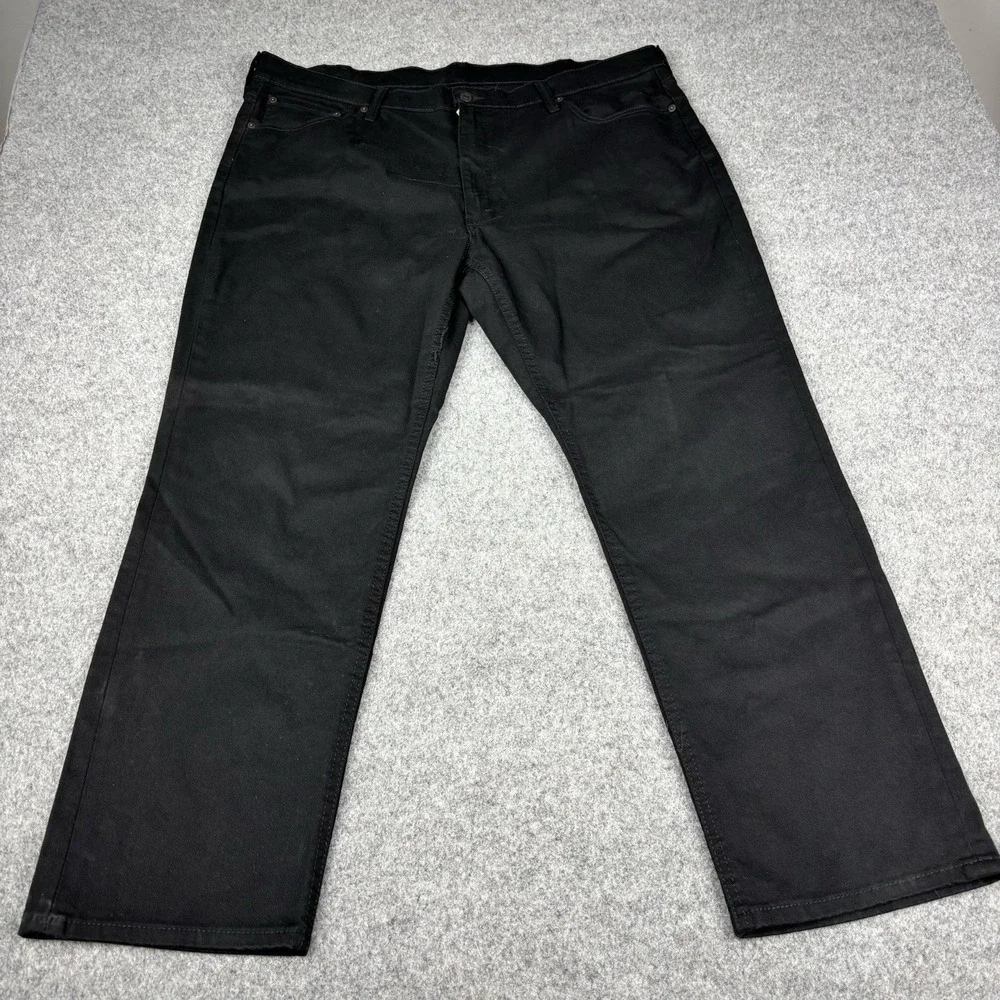 Levi's 541 Jeans Mens 42x30 Athletic‎ Taper Black Straight Denim Classic Casual